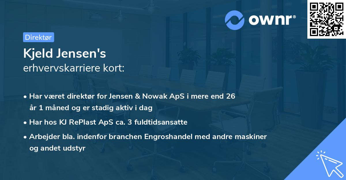 Kjeld Jensen's erhvervskarriere kort