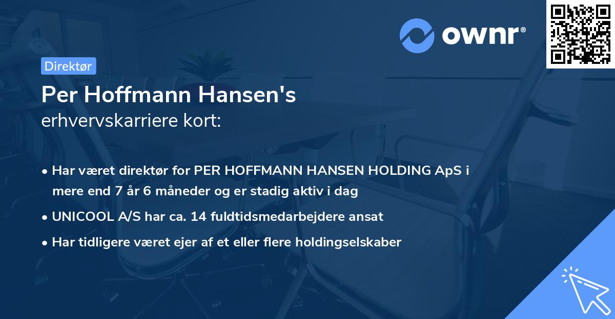 Per Hoffmann Hansen's erhvervskarriere kort