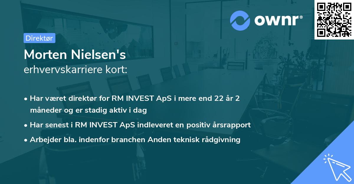 Morten Nielsen's erhvervskarriere kort
