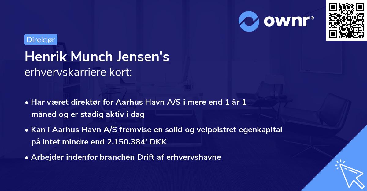 Henrik Munch Jensen's erhvervskarriere kort