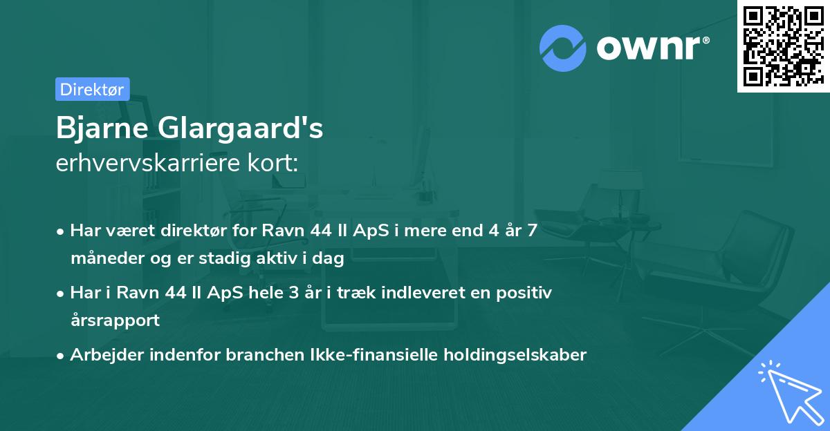 Bjarne Glargaard's erhvervskarriere kort