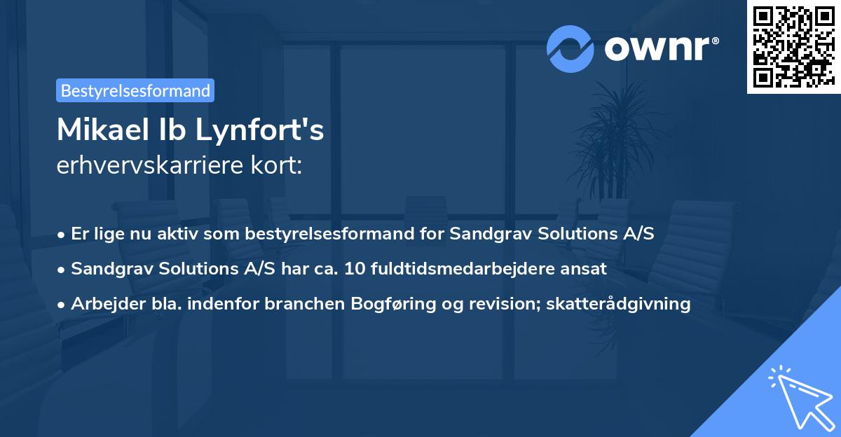 Mikael Ib Lynfort's erhvervskarriere kort