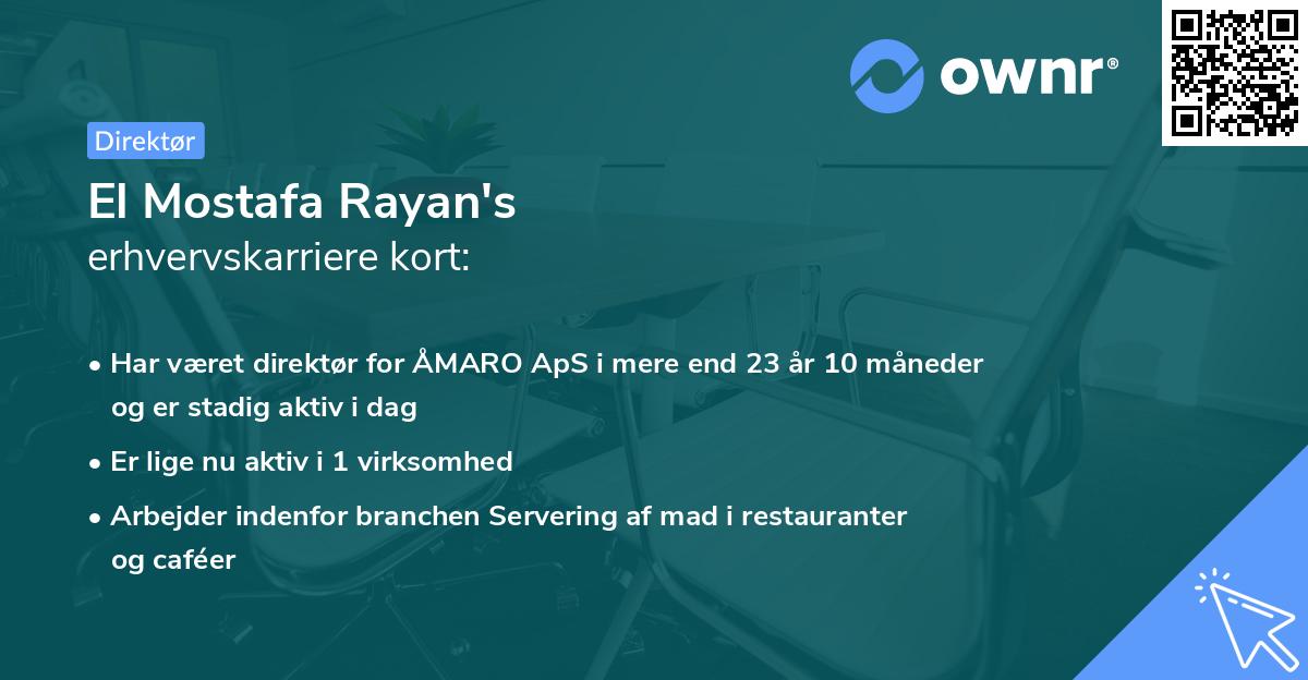 El Mostafa Rayan's erhvervskarriere kort