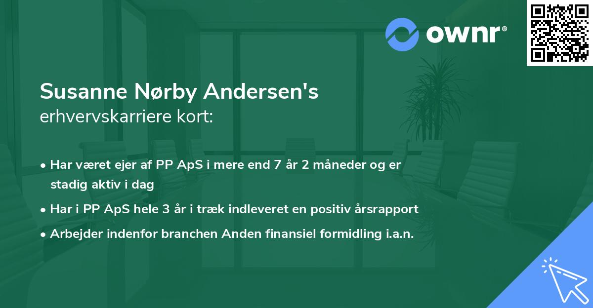 Susanne Nørby Andersen's erhvervskarriere kort