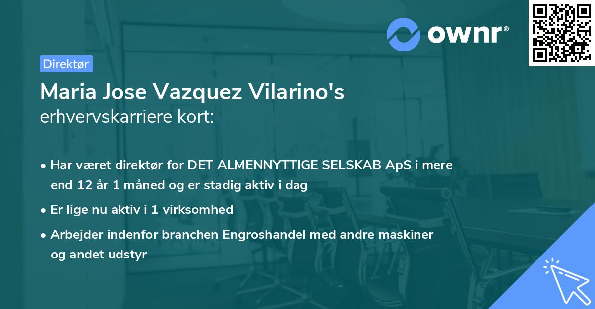 Maria Jose Vazquez Vilarino's erhvervskarriere kort