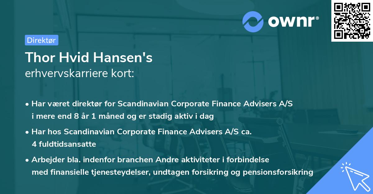 Thor Hvid Hansen's erhvervskarriere kort