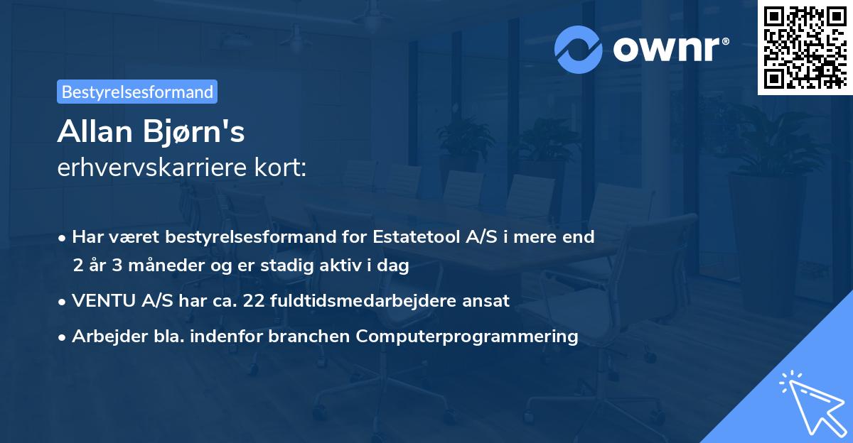 Allan Bjørn's erhvervskarriere kort