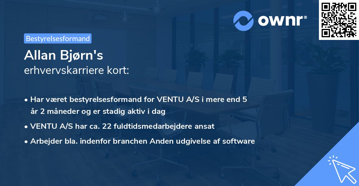 Allan Bjørn's erhvervskarriere kort
