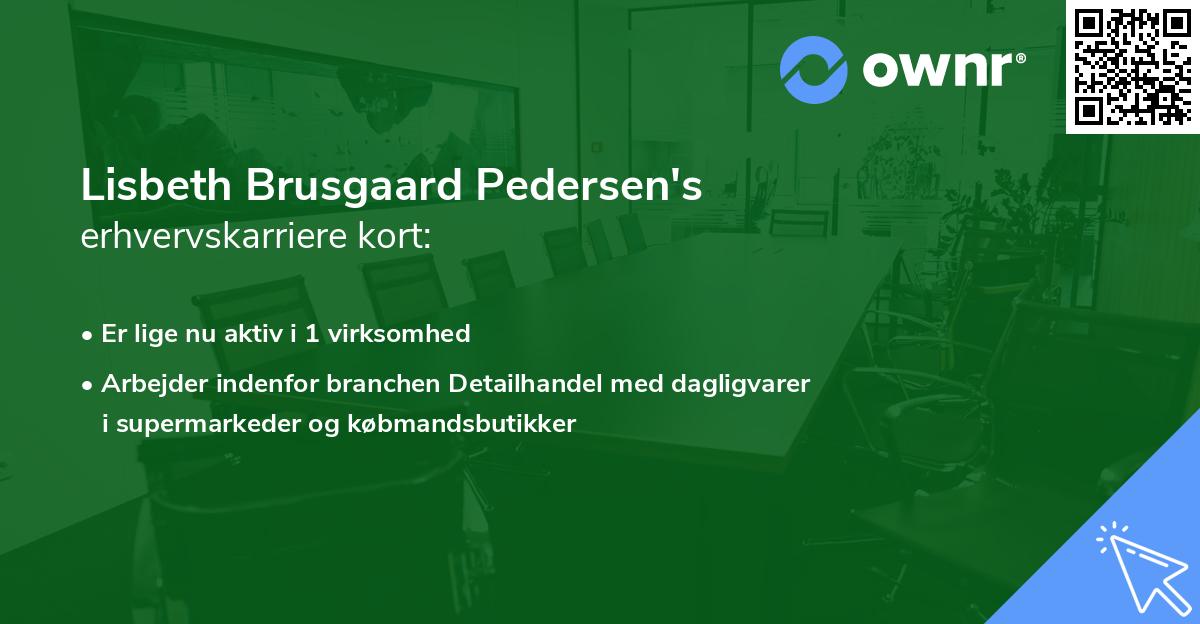 Lisbeth Brusgaard Pedersen's erhvervskarriere kort