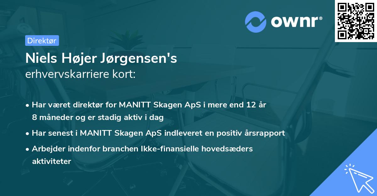 Niels Højer Jørgensen's erhvervskarriere kort