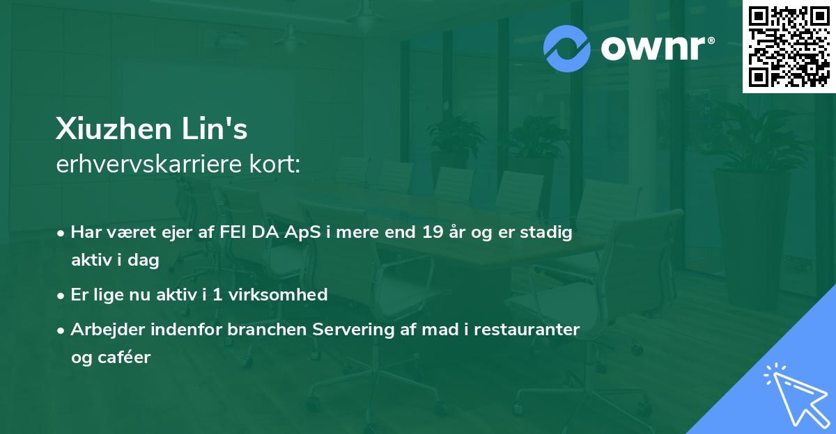 Xiuzhen Lin's erhvervskarriere kort