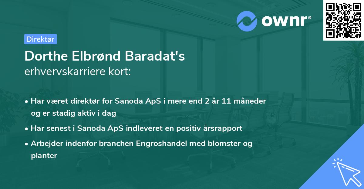 Dorthe Elbrønd Baradat's erhvervskarriere kort