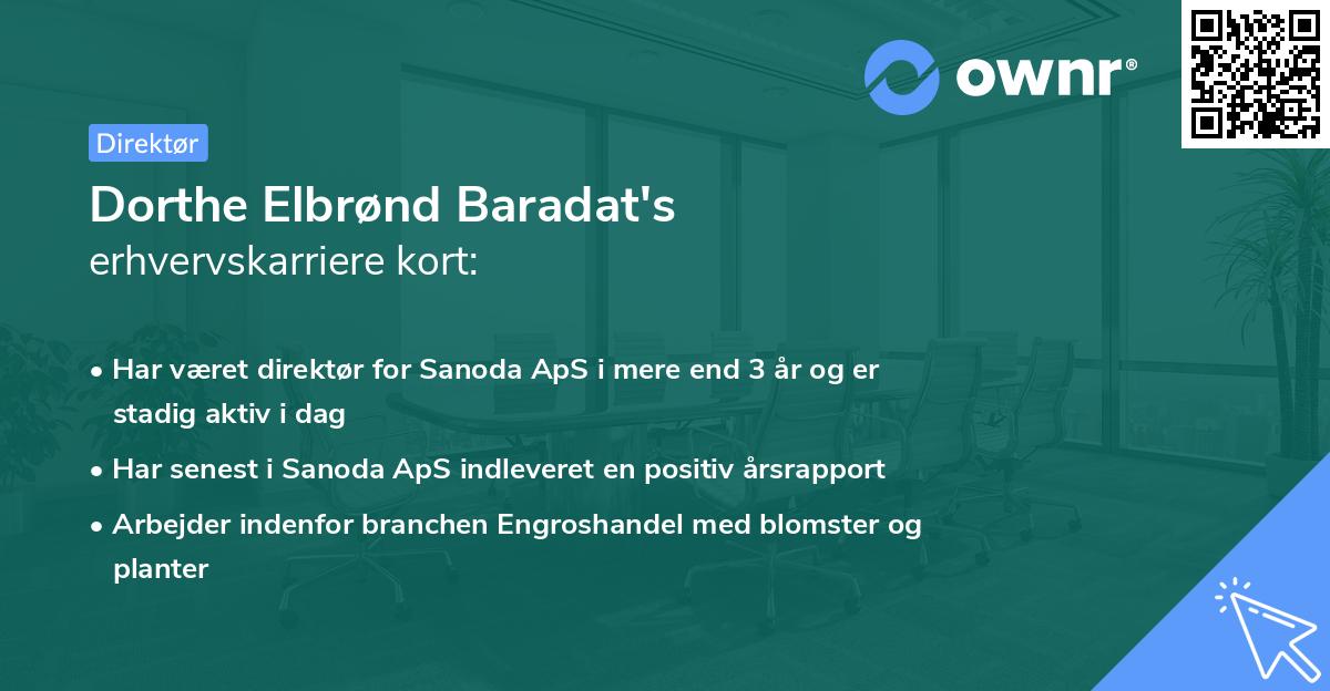 Dorthe Elbrønd Baradat's erhvervskarriere kort