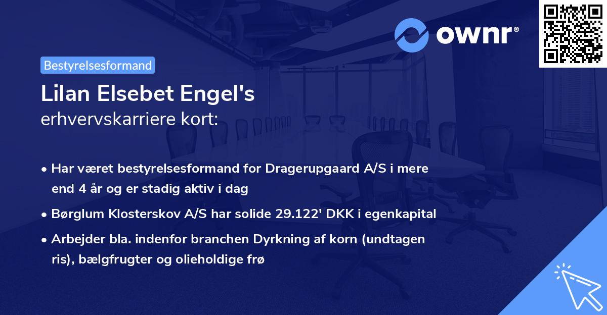 Lilan Elsebet Engel's erhvervskarriere kort