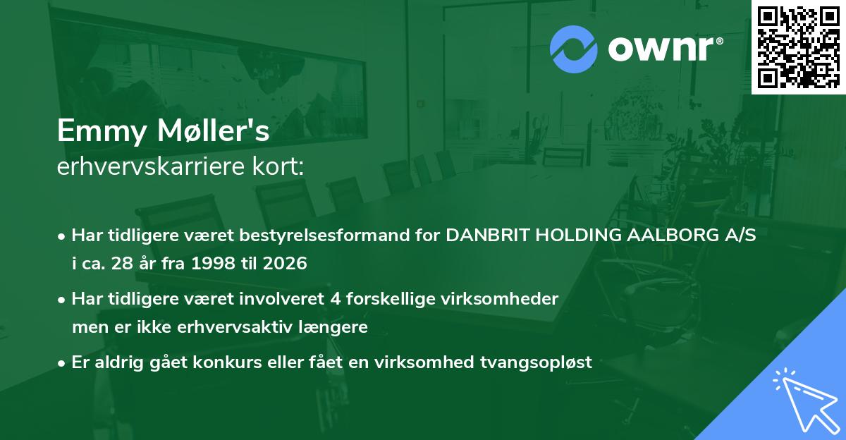 Emmy Møller's erhvervskarriere kort