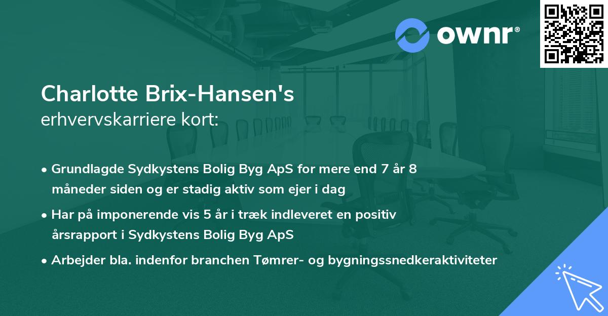 Charlotte Brix-Hansen's erhvervskarriere kort