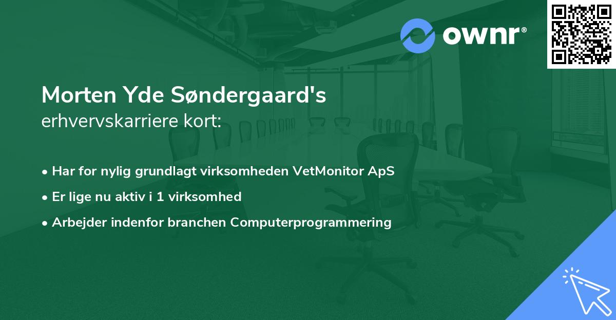 Morten Yde Søndergaard's erhvervskarriere kort