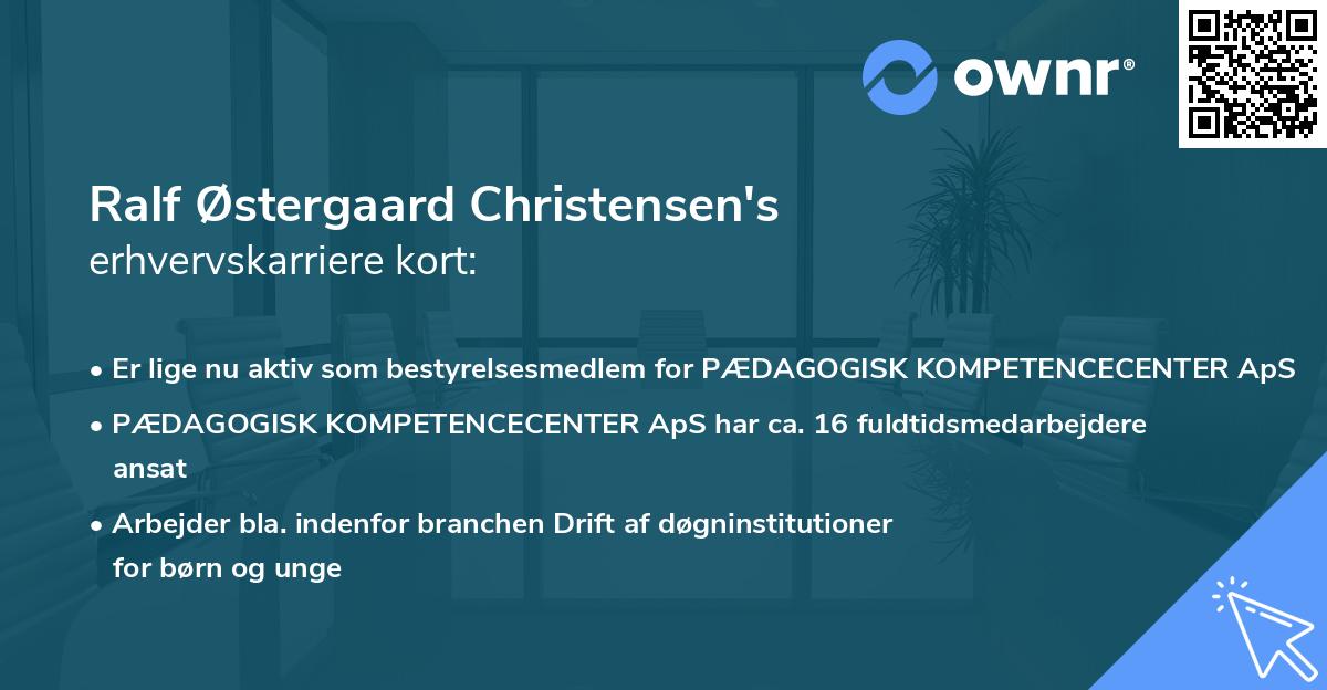 Ralf Østergaard Christensen's erhvervskarriere kort