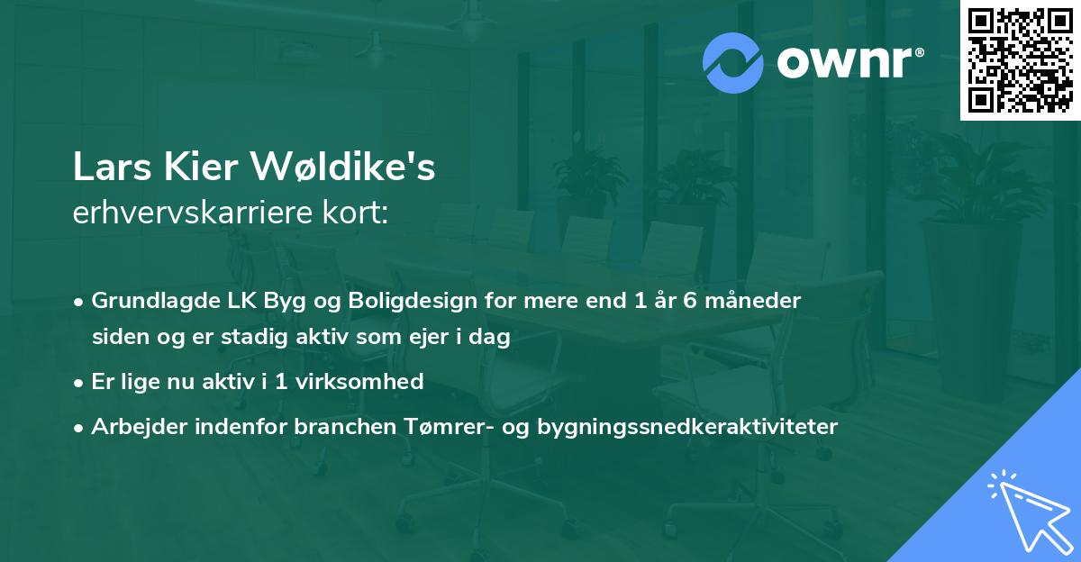 Lars Kier Wøldike's erhvervskarriere kort