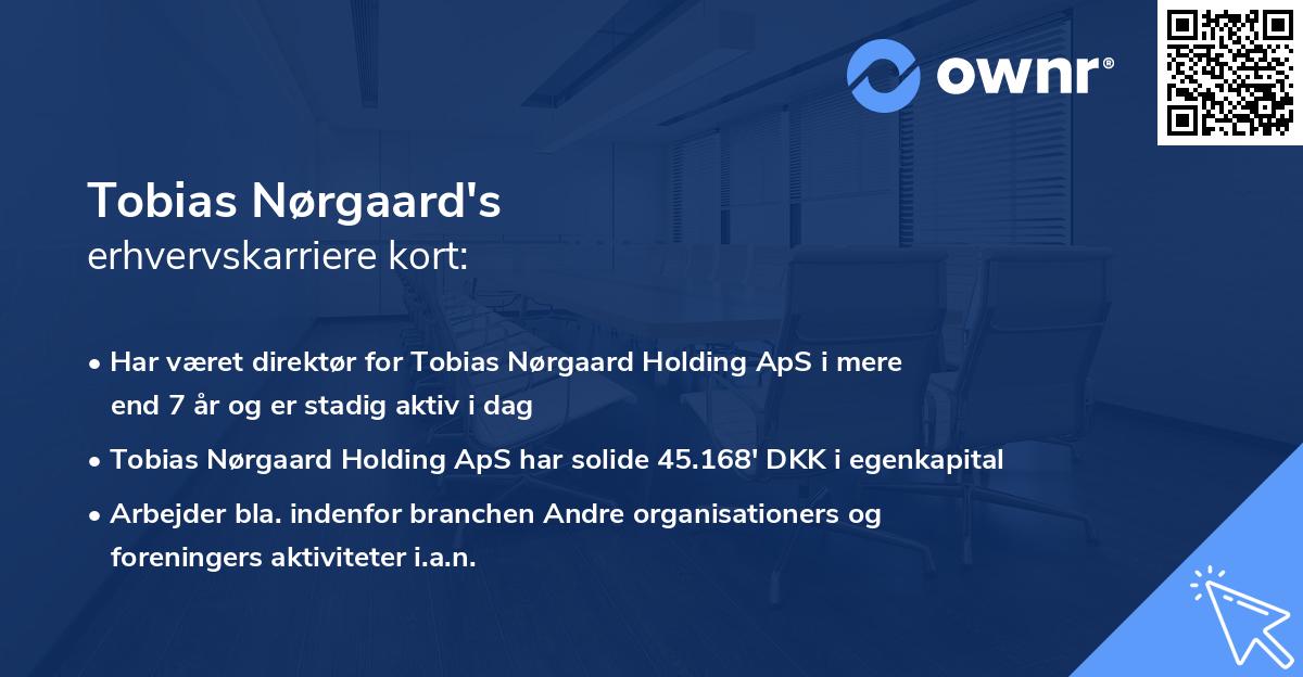 Tobias Nørgaard's erhvervskarriere kort