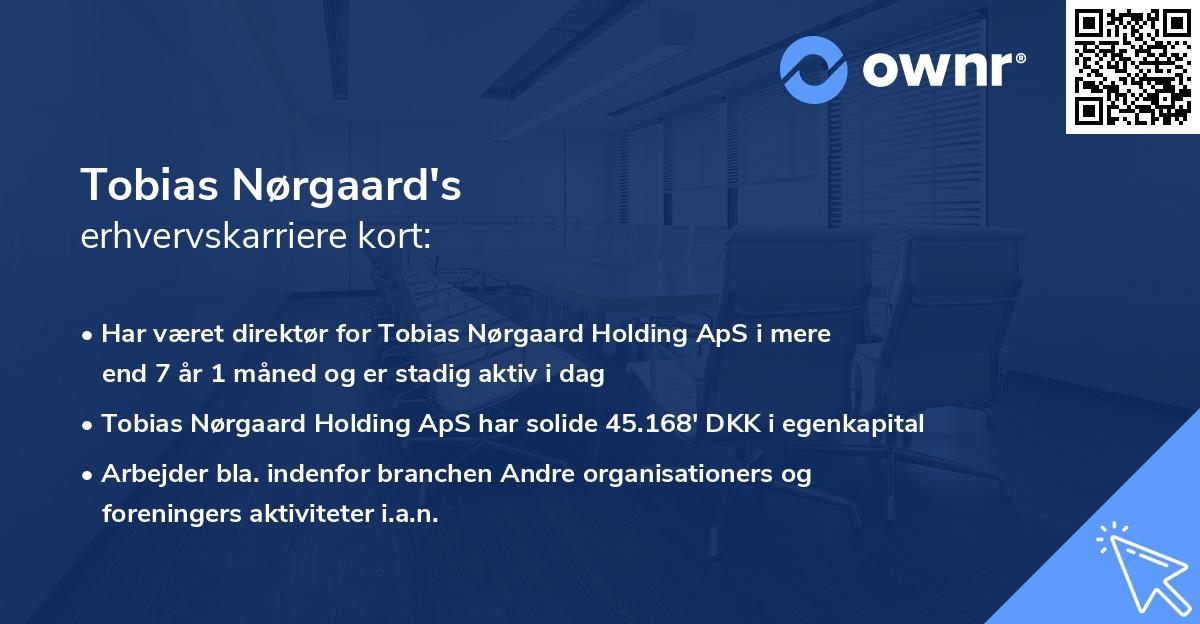 Tobias Nørgaard's erhvervskarriere kort