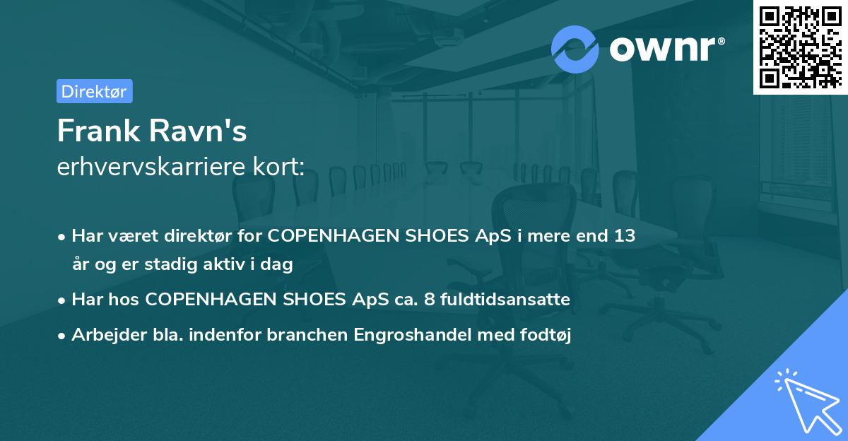 Frank Ravn's erhvervskarriere kort