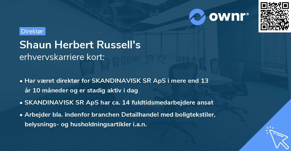 Shaun Herbert Russell's erhvervskarriere kort
