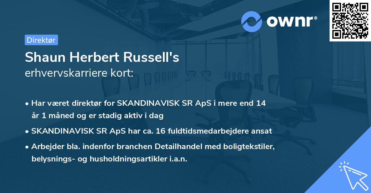 Shaun Herbert Russell's erhvervskarriere kort
