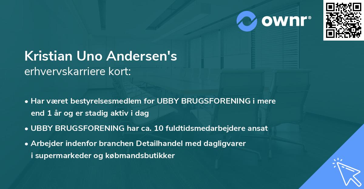 Kristian Uno Andersen's erhvervskarriere kort
