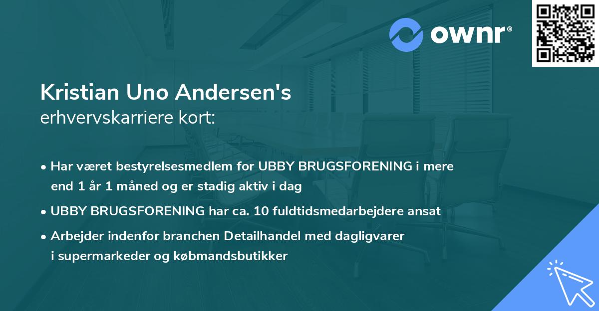 Kristian Uno Andersen's erhvervskarriere kort