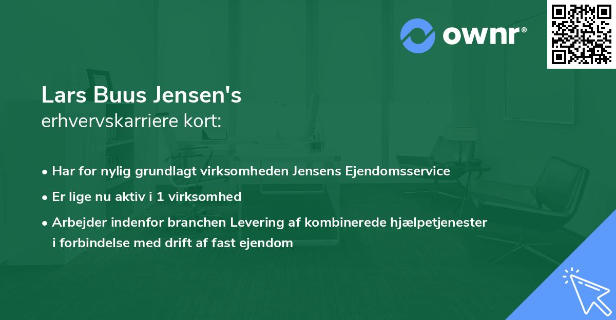 Lars Buus Jensen's erhvervskarriere kort