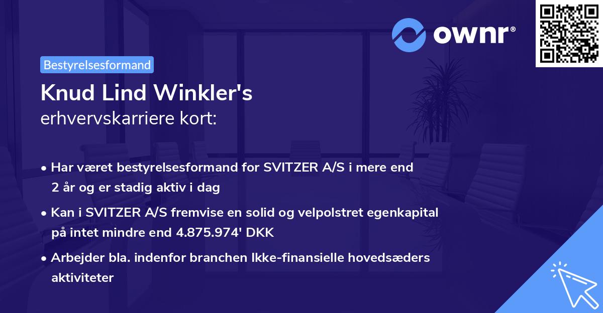 Knud Lind Winkler's erhvervskarriere kort