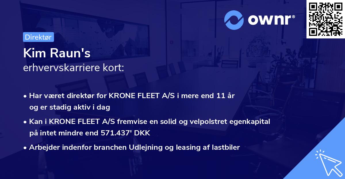 Kim Raun's erhvervskarriere kort