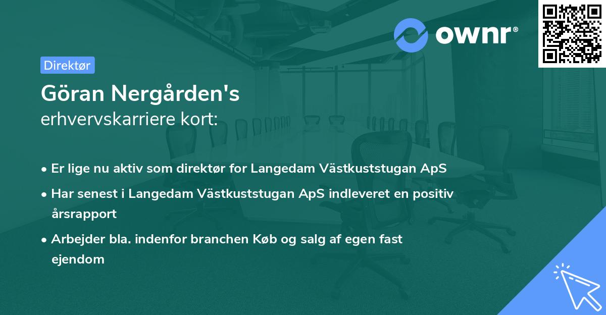 Göran Nergården's erhvervskarriere kort