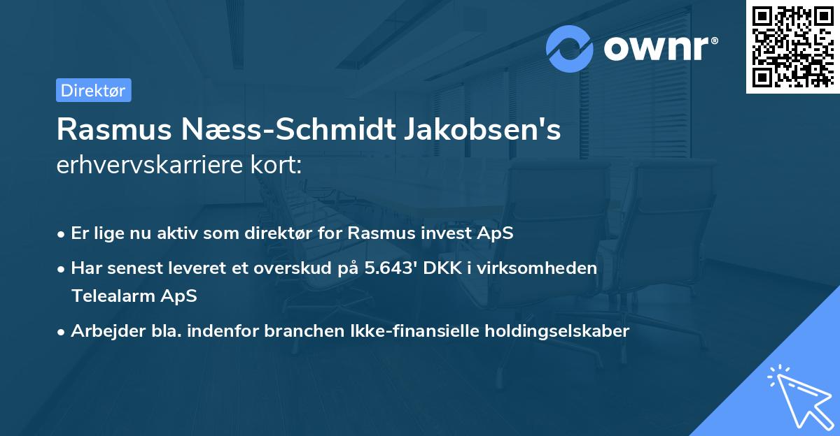 Rasmus Næss-Schmidt Jakobsen's erhvervskarriere kort