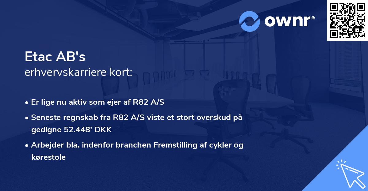 Etac AB's erhvervskarriere kort