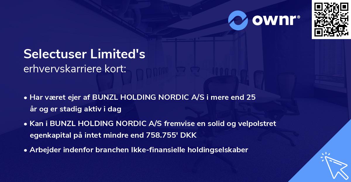 Selectuser Limited's erhvervskarriere kort