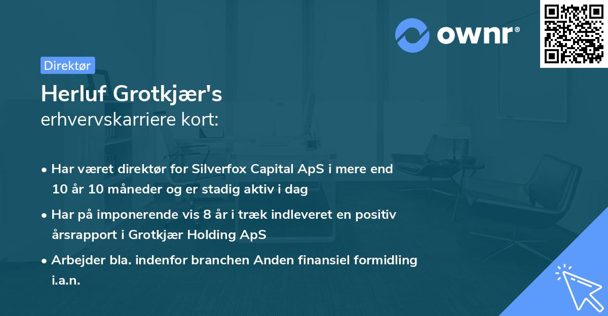 Herluf Grotkjær's erhvervskarriere kort