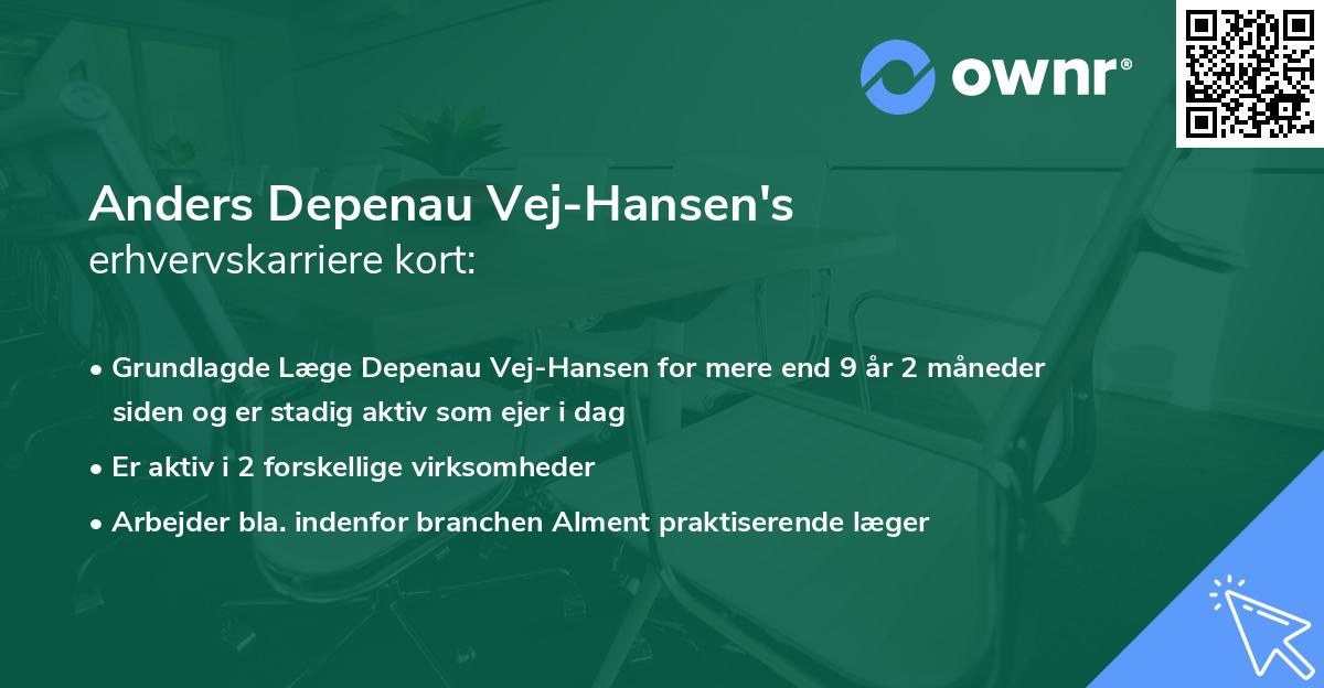 Anders Depenau Vej-Hansen's erhvervskarriere kort