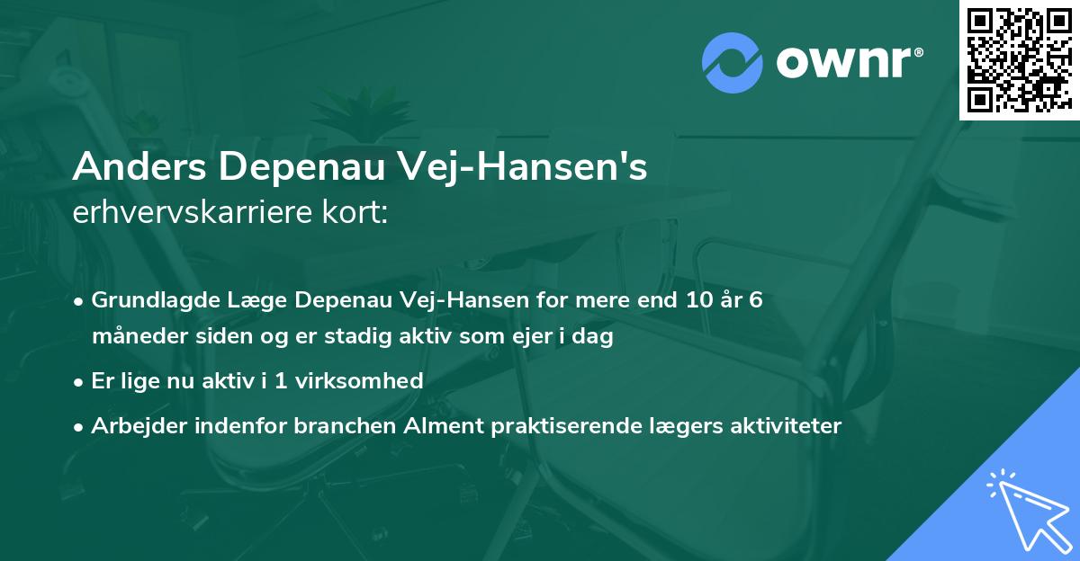 Anders Depenau Vej-Hansen's erhvervskarriere kort