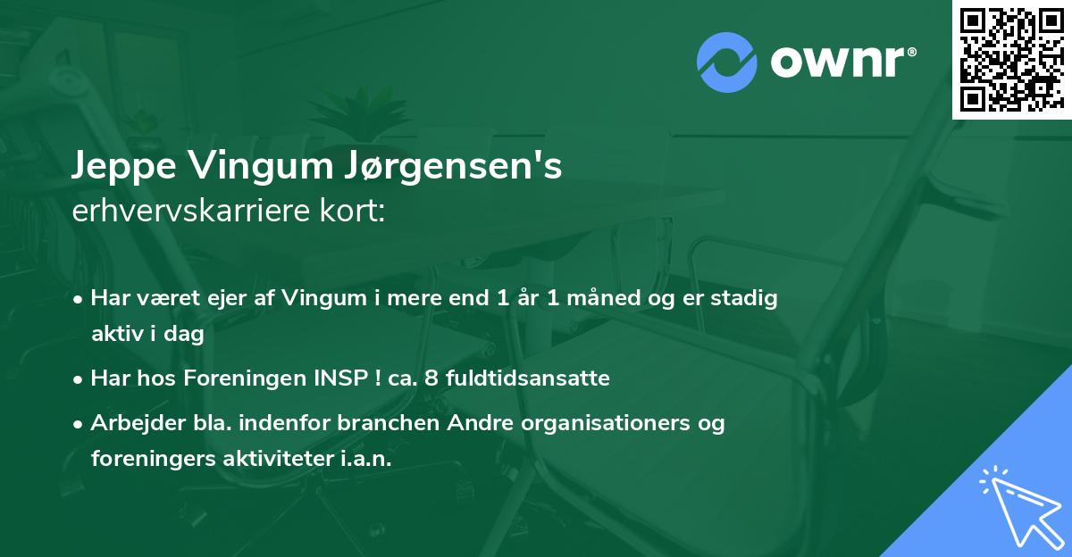 Jeppe Vingum Jørgensen's erhvervskarriere kort