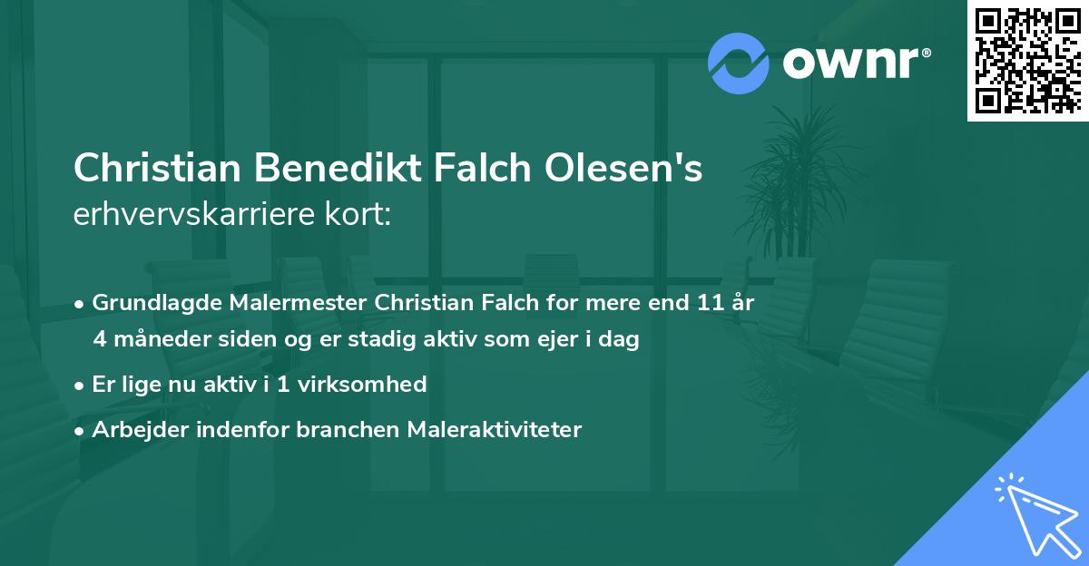 Christian Benedikt Falch Olesen's erhvervskarriere kort
