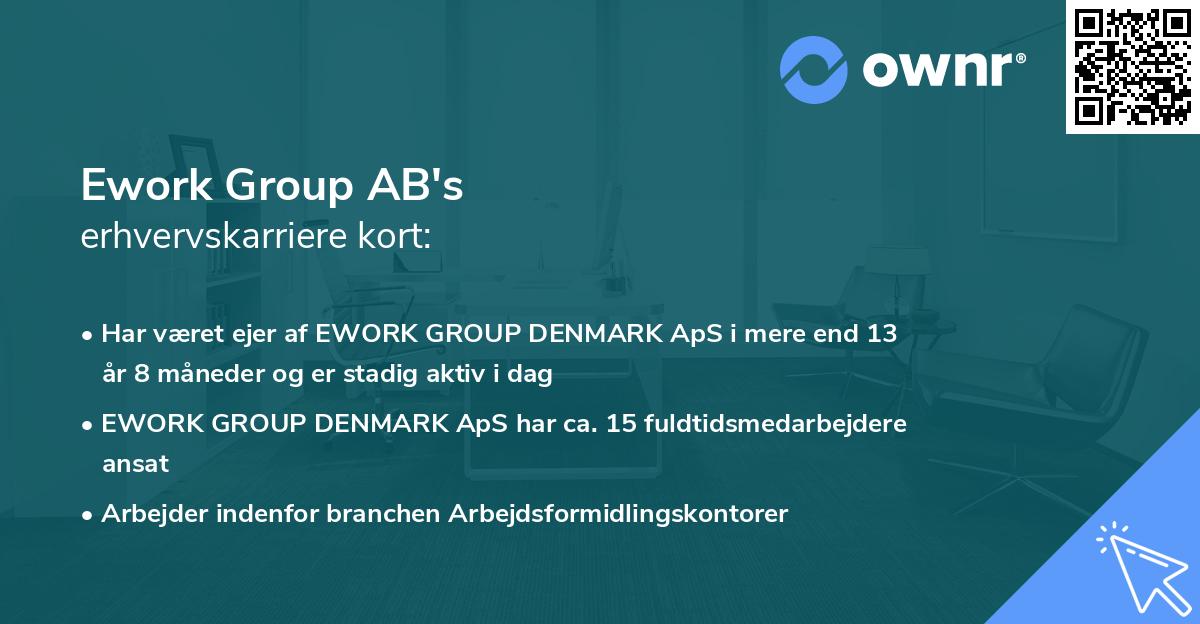 Ework Group AB's erhvervskarriere kort