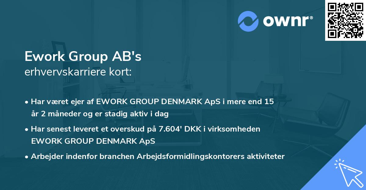 Ework Group AB's erhvervskarriere kort