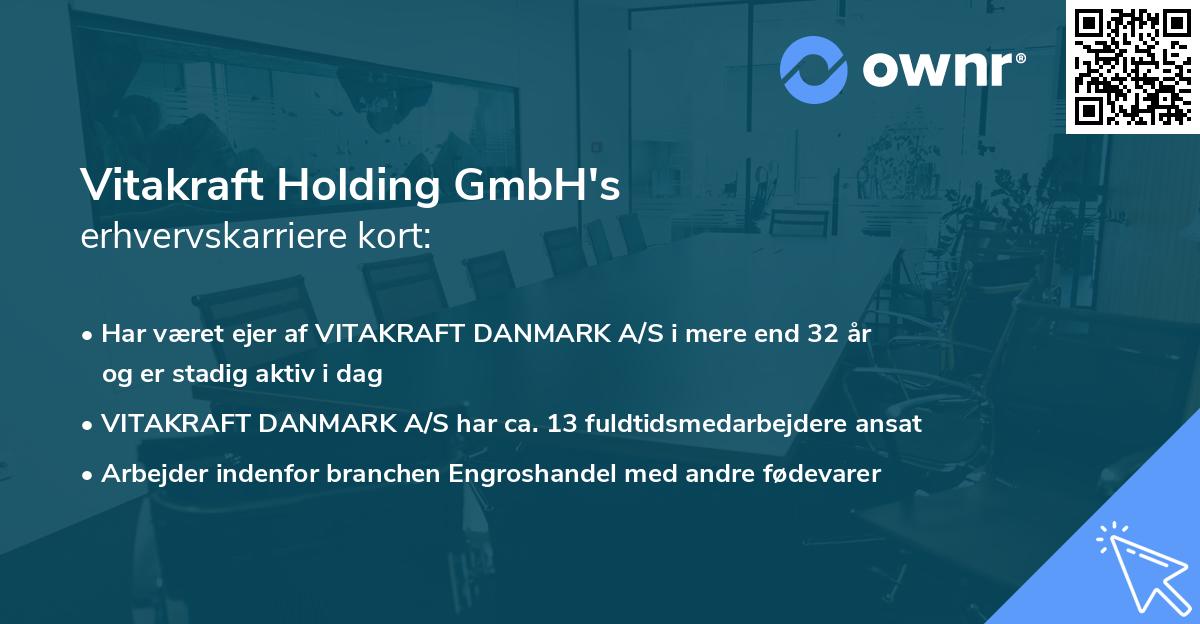 Vitakraft Holding GmbH's erhvervskarriere kort