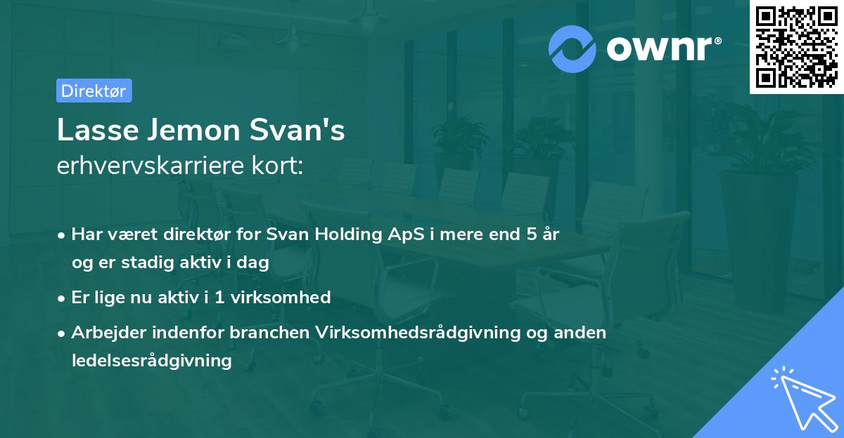 Lasse Jemon Svan's erhvervskarriere kort