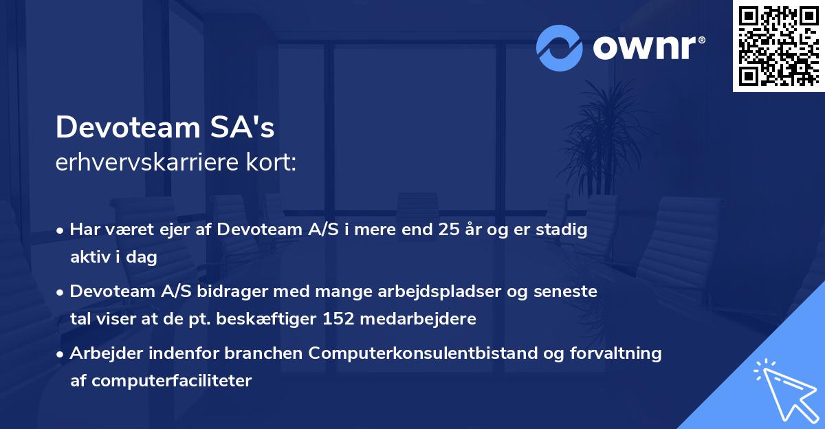 Devoteam SA's erhvervskarriere kort