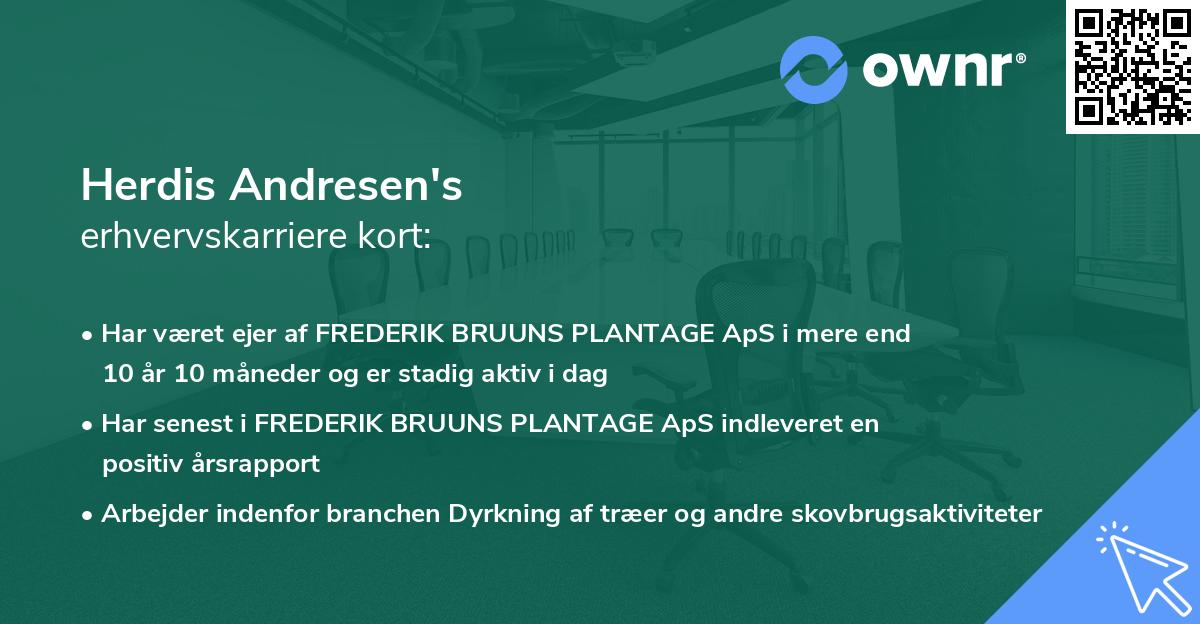 Herdis Andresen's erhvervskarriere kort