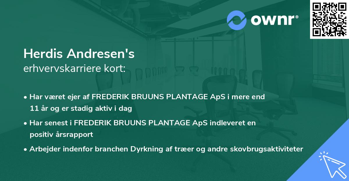 Herdis Andresen's erhvervskarriere kort