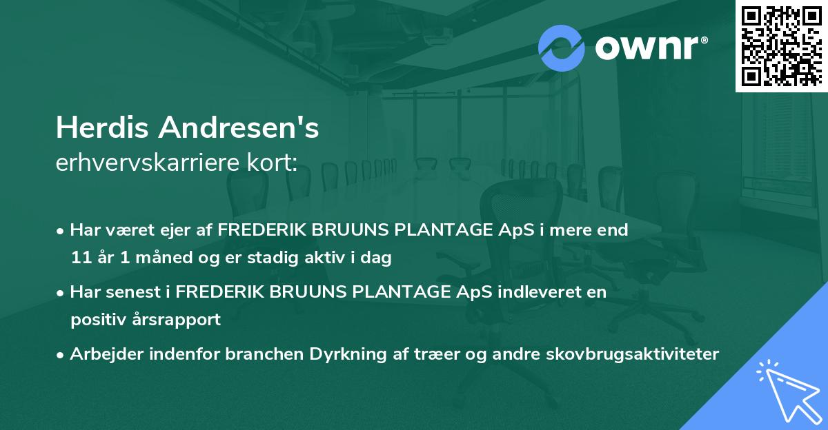 Herdis Andresen's erhvervskarriere kort